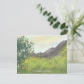 Berge in der Frühlingskarte Postkarte (Stehend Vorderseite)