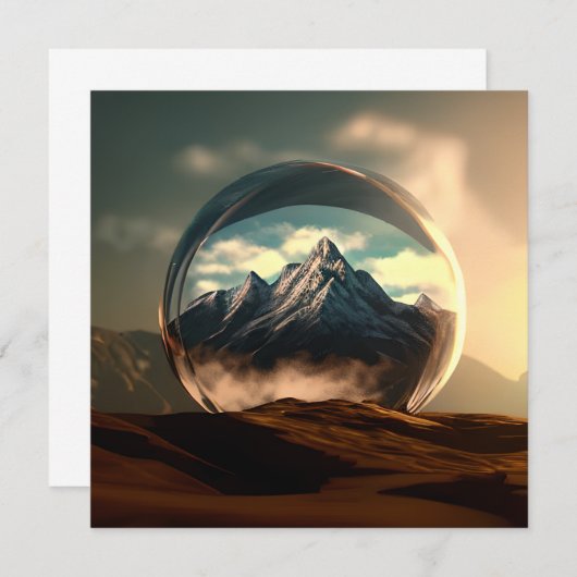 Berge in einer Blasen-Globe (Vorne/Hinten)