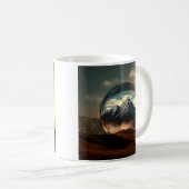 Berge in einer Blasen-Globe Kaffeetasse (VorderseiteRechts)