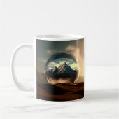 Berge in einer Blasen-Globe Kaffeetasse (Links)