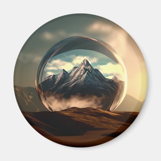 Berge in einer Blasen-Globe Magnet (Vorne)