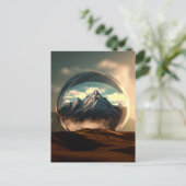 Berge in einer Blasen-Globe Postkarte (Stehend Vorderseite)