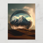Berge in einer Blasen-Globe Postkarte (Vorderseite)