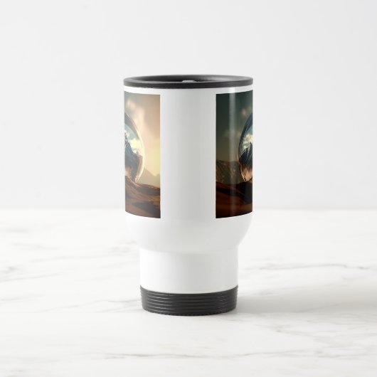 Berge in einer Blasen-Globe Reisebecher (Mittel)