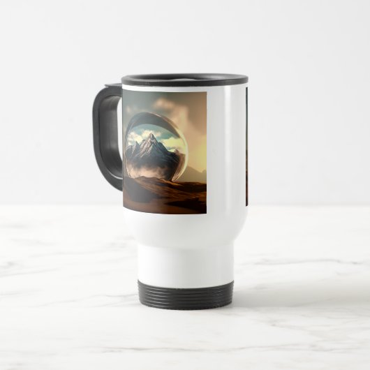 Berge in einer Blasen-Globe Reisebecher (Vorderseite Links)