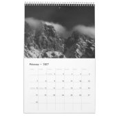 Berge in Schwarzweiß-v2-Foto Kalender (Feb 2027)
