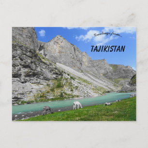 Berge in Tadschikistan Postkarte