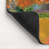 Berge in Tahiti Gauguin, das warmes buntes malt Mousepad (Ecke)
