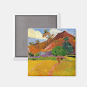'Berge in Tahiti' - Paul Gauguin Magnet (Vorderseite/Rückseite)