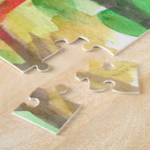 Berge Indische Pinselstriche Wildblumen Malerei Puzzle (Seite)