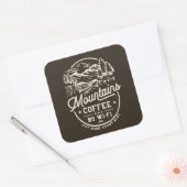 Berge Kaffee Wi-Fi Funny Quadratischer Aufkleber (Umschlag)