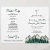 Berge & Kiefer DIY-Faltblatt Katholisches Hochzeit (Vorderseite)