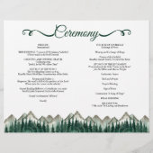 Berge & Kiefer DIY-Faltblatt Katholisches Hochzeit (Rückseite)