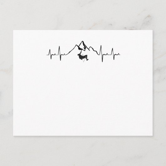 Berge Klettern Herzschlag Postkarte (Vorderseite)