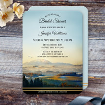 Berge Landschaft Art Bridal Dusche Einladung