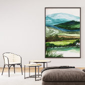 Berge Landschaft Landschaft Kunst, Dichtung und Mu Leinwanddruck