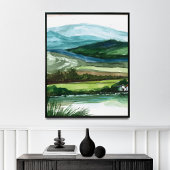 Berge Landschaft Landschaft Kunst, Dichtung und Mu Leinwanddruck