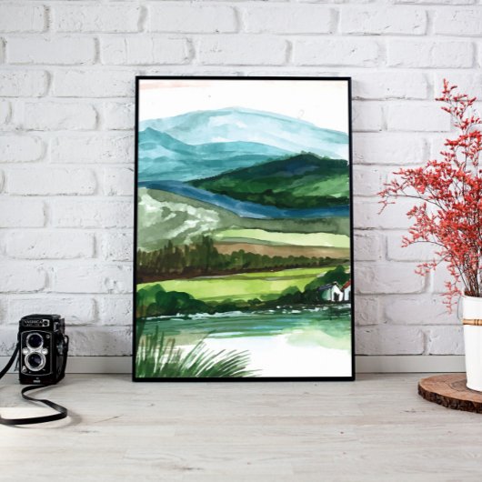 Berge Landschaft Landschaft Kunst, Dichtung und Mu Leinwanddruck