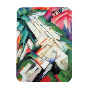 Berge (Landschaft) von Franz Marc, Vintage Art Magnet