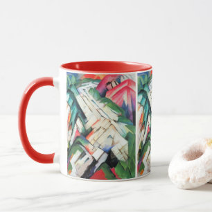 Berge (Landschaft) von Franz Marc, Vintage Art Tasse