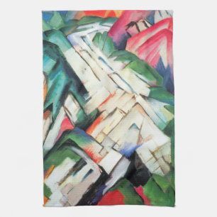 Berge (Landschaft) von Franz Marc, Vintage Kunst Geschirrtuch