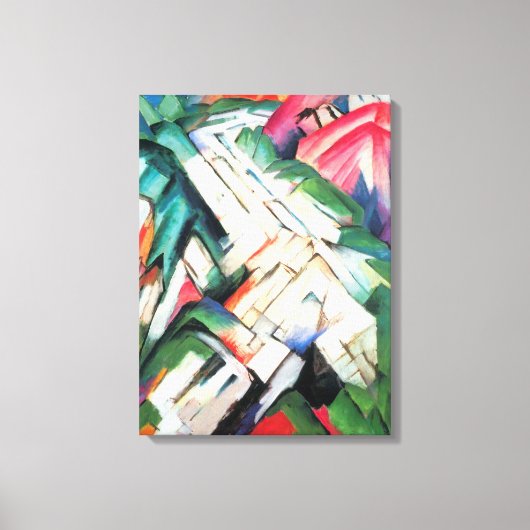 Berge (Landschaft) von Franz Marc, Vintage Kunst Leinwanddruck (Vorderseite)