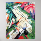 Berge (Landschaft) von Franz Marc, Vintage Kunst Poster (Vorne)