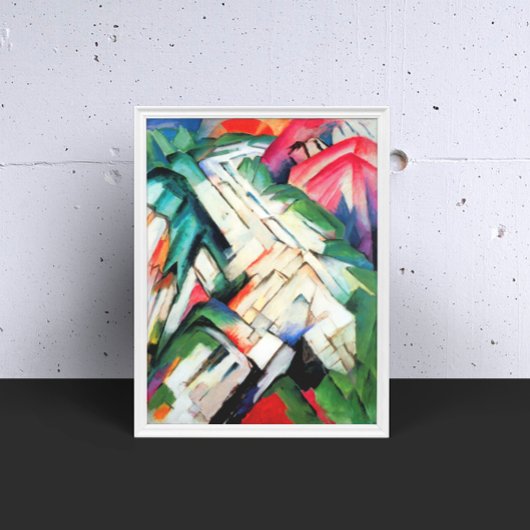 Berge (Landschaft) von Franz Marc, Vintage Kunst Poster