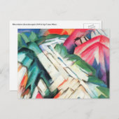 Berge (Landschaft) von Franz Marc, Vintage Kunst Postkarte (Vorne/Hinten)