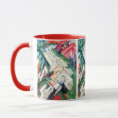 Berge (Landschaft) von Franz Marc, Vintage Kunst Tasse (Links)