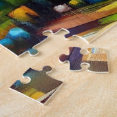 Berge Landschaftsmalerei AI Generierte Kunst Puzzle (Seite)