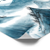 Berge Landschaftsmalerei Inspirierend Zitatposte Poster (Ecke)