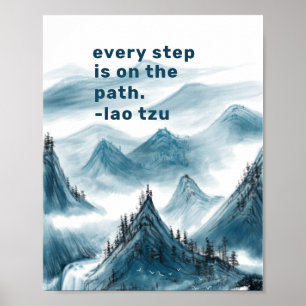 Berge Landschaftsmalerei Inspirierend Zitatposte Poster