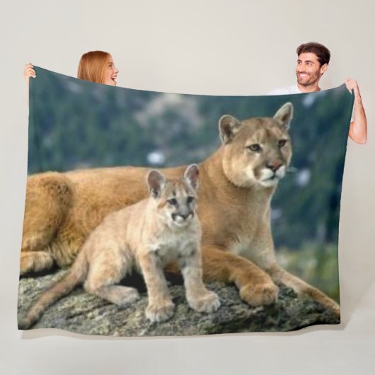 BERGE LION UND CUB FLEECEDECKE (Beispiel)