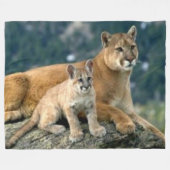 BERGE LION UND CUB FLEECEDECKE (Vorderseite (Horizontal))
