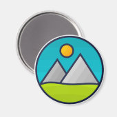 Berge Magnet (Vorderseite/Rückseite)