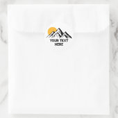 Berge Malerei Wildnis Custom Runder Aufkleber (Tasche)