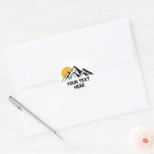 Berge Malerei Wildnis Custom Runder Aufkleber (Umschlag)