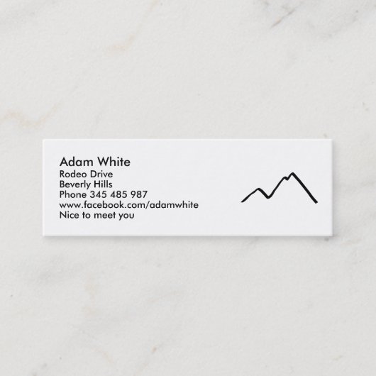 Berge Mini Visitenkarte (Vorderseite)