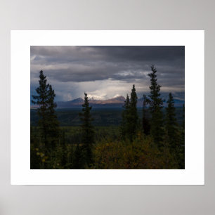 Berge mit Lichteinfall Fotografie Poster
