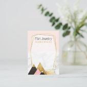 Berge mit rosa und marmorfarbenem Schmuckstück Visitenkarte (Stehend Vorderseite)