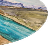 Berge mit See Schneidebrett (Ecke)