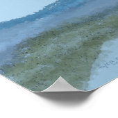 Berge mit Vögeln und See "fliegen Norden" Poster (Ecke)