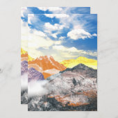 Berge (Montage von Fotos) 1 Dankeskarte (Vorne/Hinten)