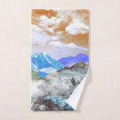 Berge (Montage von Fotos) 2 Badhandtuch Set (Handtuch)