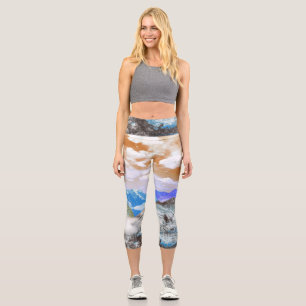 Berge (Montage von Fotos) 2 Capri Leggings