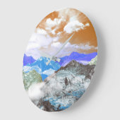 Berge (Montage von Fotos) 2 Große Wanduhr (Winkel)