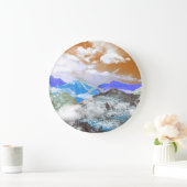 Berge (Montage von Fotos) 2 Große Wanduhr (Zuhause)