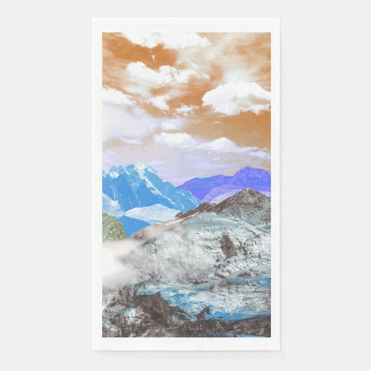 Berge (Montage von Fotos) 2 Serviette (Vorderseite)