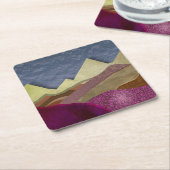 Berge Mulberry Rechteckiger Pappuntersetzer (angewinkelt)